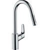 Кухонний змішувач Hansgrohe Focus із висувним душем Sbox 73880000