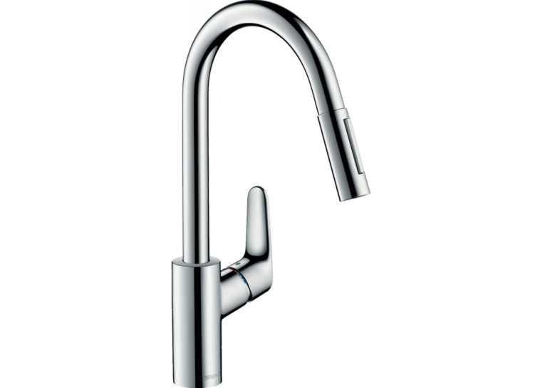 Кухонний змішувач Hansgrohe Focus із висувним душем Sbox 73880000