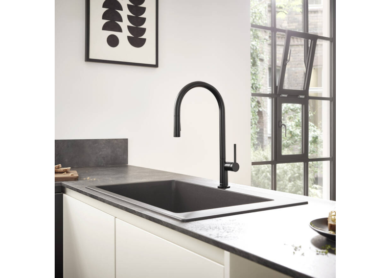 Змішувач Hansgrohe Talis M54 для кухонного миття з висувним душем Matt Black 72802670