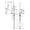 Змішувач Hansgrohe Talis M54 для кухонного миття з висувним душем Matt Black 72802670