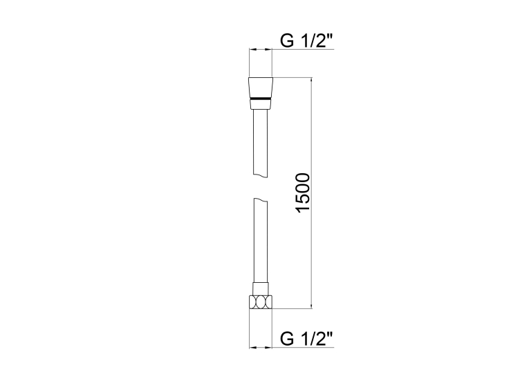 Шланг для душу Lidz (NKS) LIDZNKS503015000