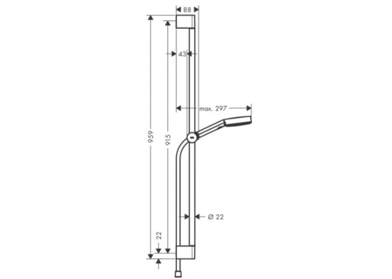 Душовий набір Hansgrohe Pulsify Select зі штангою 90 см 24170670