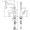 Змішувач для кухні Hansgrohe Metris Select 240 2jet з висувним зливом Stainless Steel Finish 73822800