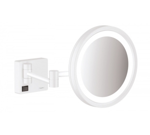 Дзеркало косметичне Hansgrohe AddStoris 41790700 з підсвічуванням LED білий матовий