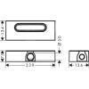 Прихована частина для каналів Hansgrohe uBox universal ø50 01001180