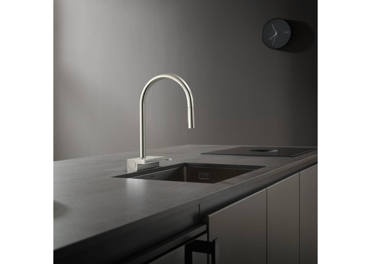 Смеситель для кухни Hansgrohe Aquno Select M81 с выдвижным душем, хром 73837000