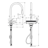 Смеситель для кухни Hansgrohe Aquno Select M81 с выдвижным душем, хром 73837000