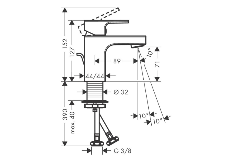 Змішувач для раковини Hansgrohe Vernis Shape CoolStart, хром 71593000