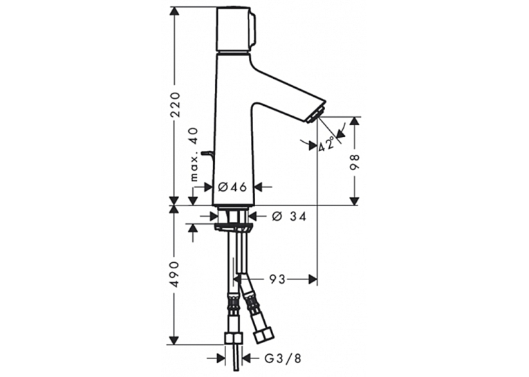 Змішувач для біде Hansgrohe Talis Select S 72202000