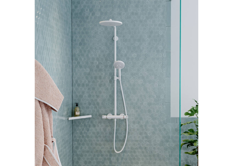 Душевая система с термостатом Hansgrohe Croma Select S Showerpipe 280 1jet EcoSmart бронза матовый 26891140