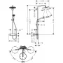 Душова система із термостатом Hansgrohe Croma Select S Showerpipe 280 1jet EcoSmart бронза матовий 26891140