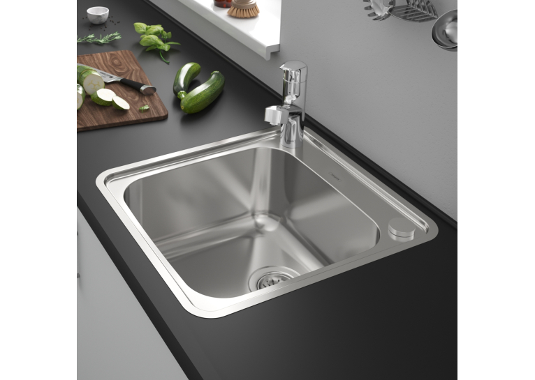 Кухонна мийка Hansgrohe S412-F400 на стільницю 480х520 із сифоном automatic 43335800