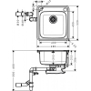 Кухонная мойка Hansgrohe S412-F400 на столешницу 480х520 с сифоном automatic 43335800