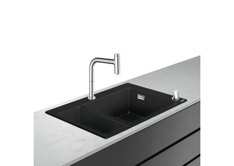 Кухонный комплект мойка со смесителем Hansgrohe C51-F770-10, хром 43221000