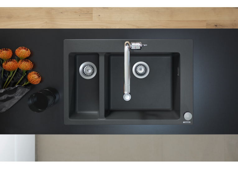 Кухонный комплект мойка со смесителем Hansgrohe C51-F770-10, хром 43221000