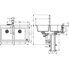 Кухонный комплект мойка со смесителем Hansgrohe C51-F770-10, хром 43221000