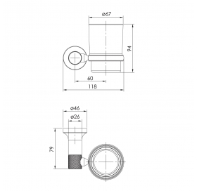 Cклянка для зубних щіток Imprese BRENTA, нікель ZMK081906230