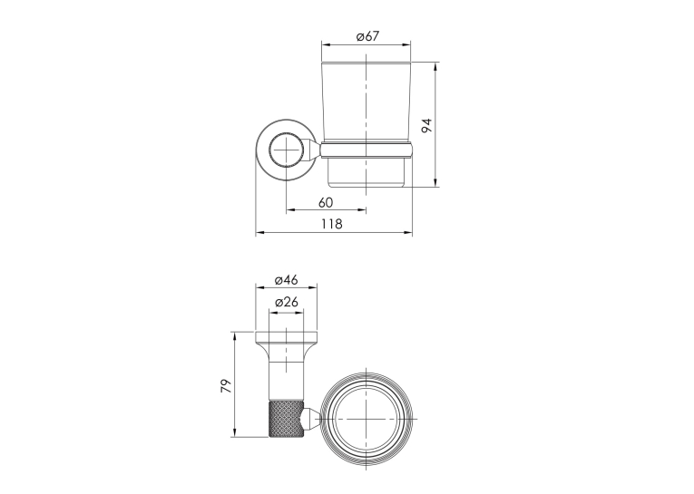 Cклянка для зубних щіток Imprese BRENTA, нікель ZMK081906230
