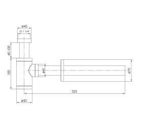 Сифон для умивальника Imprese BRENTA, нікель ZMK081906600