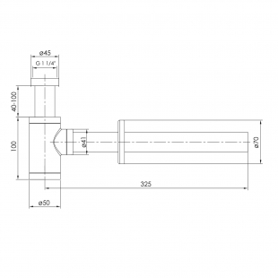 Сифон для умивальника Imprese BRENTA, нікель ZMK081906600