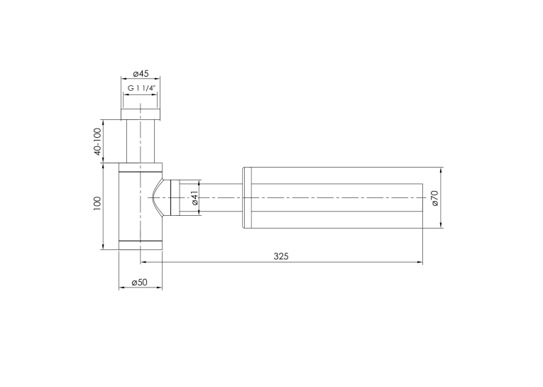 Сифон для умивальника Imprese BRENTA, нікель ZMK081906600