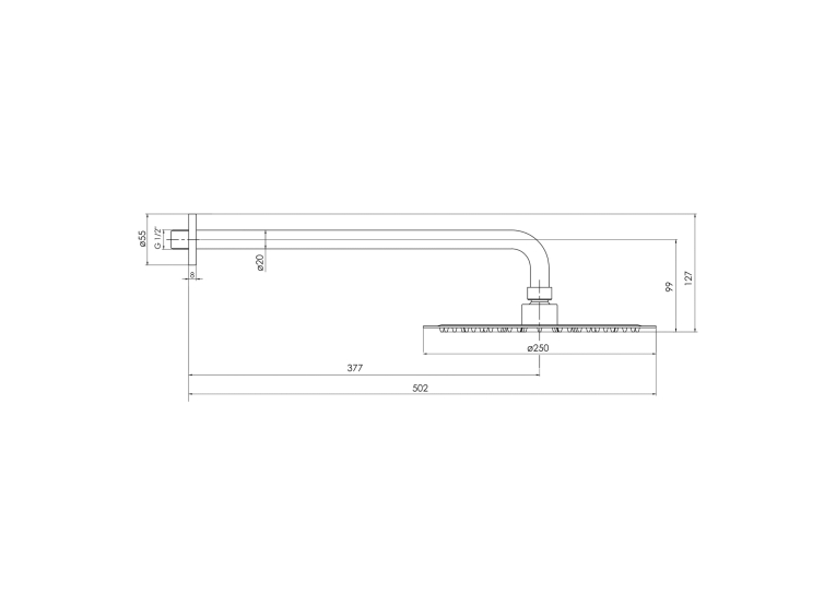Верхній душ Imprese BRENTA нікель ZMK081906101