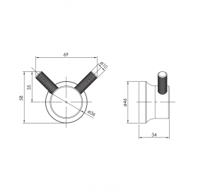 Гачок Imprese BRENTA, нікель ZMK081906210