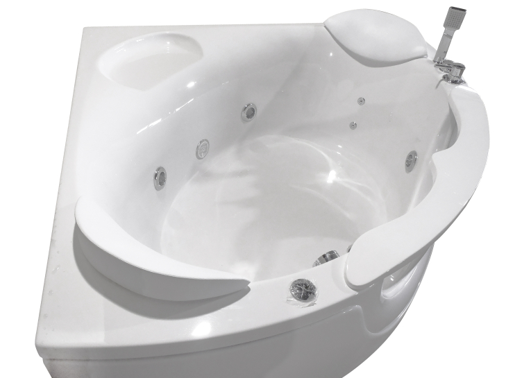 Ванна акрилова гідромасажна Volle кутова 150x150x63cм 12-88-103