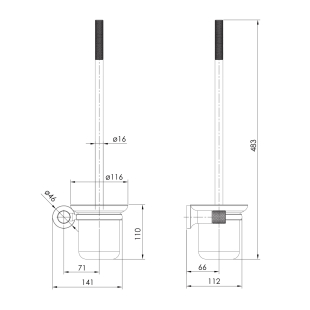 Щітка для унітазу Imprese BRENTA, нікель ZMK081906260