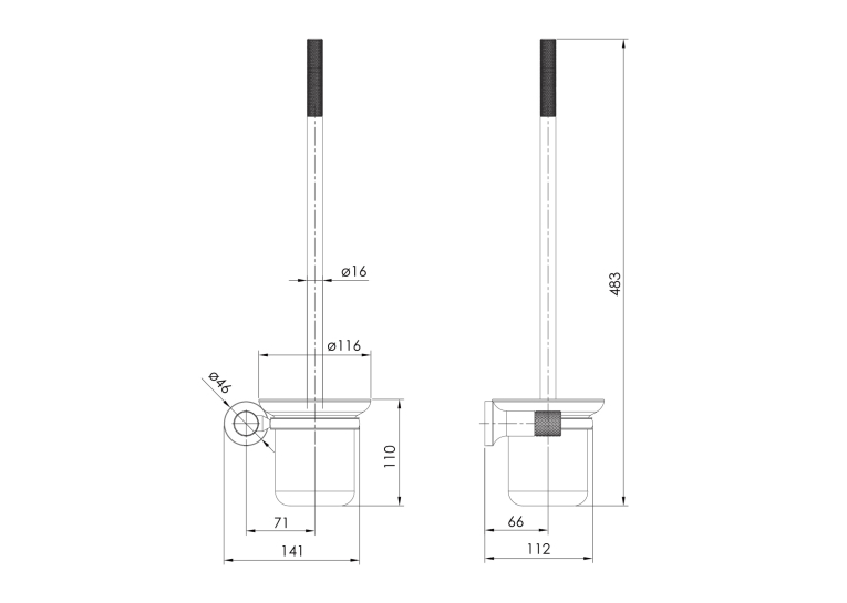 Щітка для унітазу Imprese BRENTA, нікель ZMK081906260