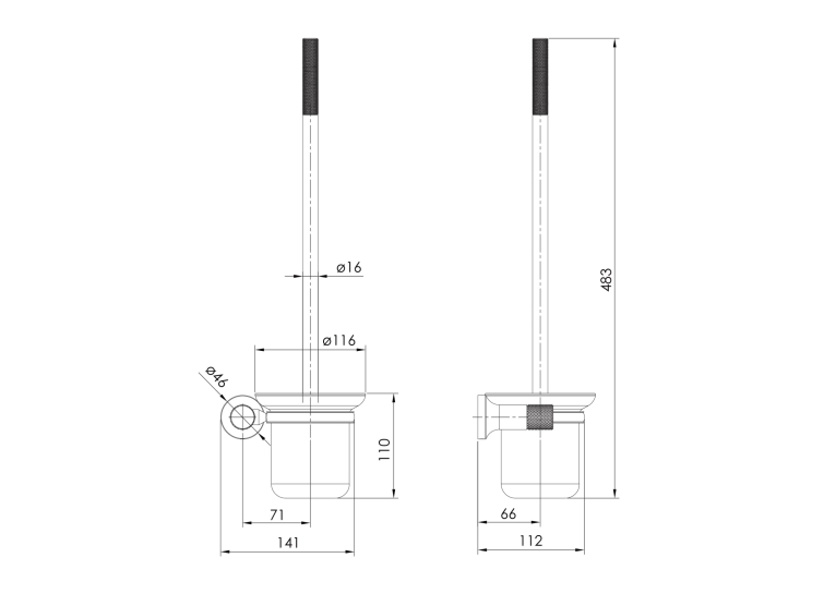Щітка для унітазу Imprese BRENTA, нікель ZMK081906260