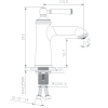  Змішувач для раковини IMPRESE HYDRANT,сатин, ZMK031806010