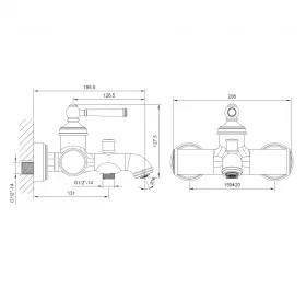 Смеситель для ванны IMPRESE HYDRANT, хром, ZMK031806040