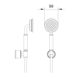Душевой набор IMPRESE HYDRANT, с 1 типом струи, ZMK031806100