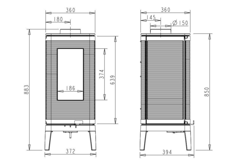 Чавунна піч Invicta IWAKI антрацит 6106-44