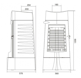 Чавунна піч ARATOS 14 антрацит 6156-44