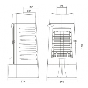 Чавунна піч ARATOS 14 антрацит 6156-44