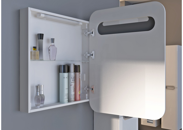Зеркальный шкаф Ювента Prato PrM-60 белый Prato PrM-60 White