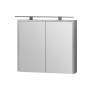 Зеркальный шкаф Ювента Livorno LvrMC-80 структурный серый Livorno LvrMC-80 Structural Grey