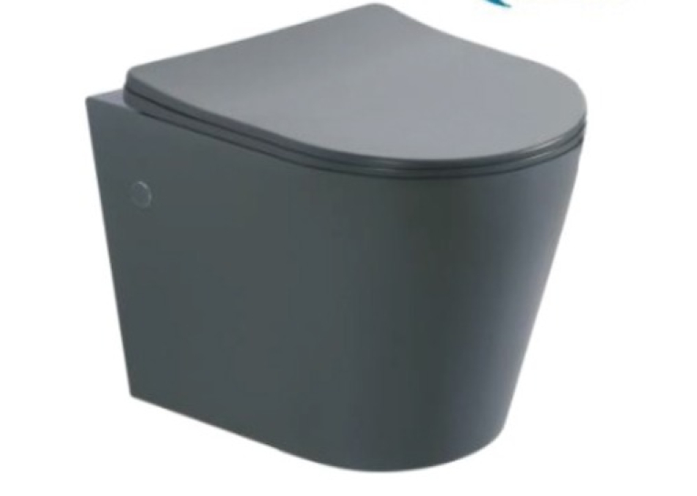 Унітаз підвісний ASIGNATURA Axiom Rimless із сидінням сірий матовий 97802806