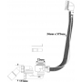 Сифон для ванны автомат 40/50 HC31PB-CP Push Button