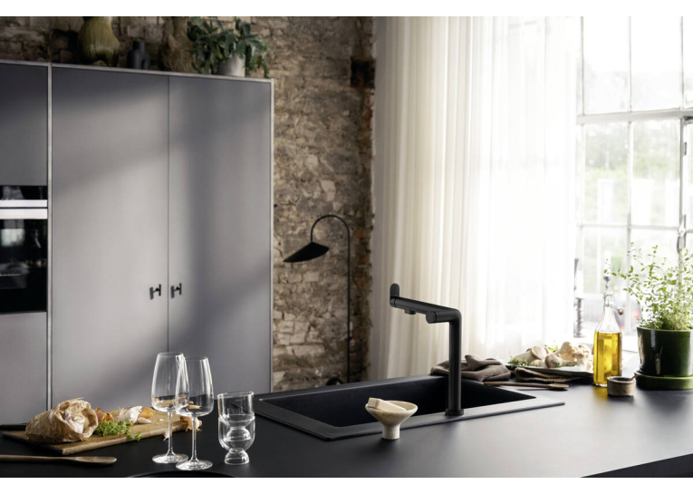 Змішувач кухонний Hansgrohe Aqittura M91 FilterSystem 240 1jet кухонний (76804670) Matt Black