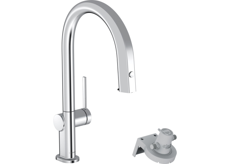 Смеситель кухонный Hansgrohe Aqittura M91 FilterSystem 210 1jet pull-out Sbox кухонный Chrome 76826000