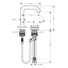 Змішувач Hansgrohe Tecturis S 150 CoolStart на 2 отвори для умивальника, Brushed Bronze (73353140)