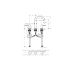 Змішувач Hansgrohe Tecturis S для умивальника на 3 отвори, Brushed Bronze (73330140) (Пошкоджене пакування)