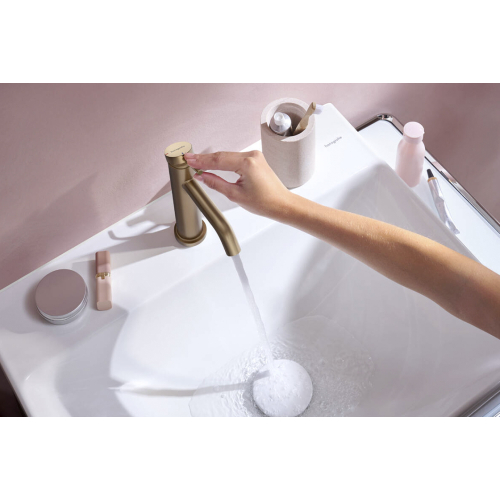 Змішувач Hansgrohe Tecturis S 110 CoolStart для умивальника без донного клапана, Brushed Bronze (73312140) (Пошкоджене пакування)