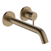 Змішувач Hansgrohe Tecturis S 225 для умивальника зі стіни, Brushed Bronze (73351140)