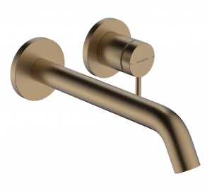 Смеситель Hansgrohe Tecturis S 225 для умывальника из стены, Brushed Bronze (73351140)