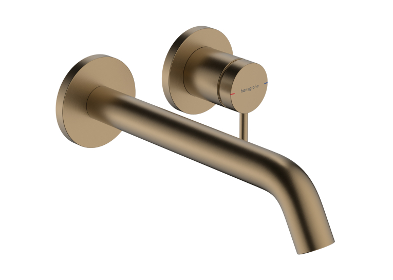 Змішувач Hansgrohe Tecturis S 225 для умивальника зі стіни, Brushed Bronze (73351140)