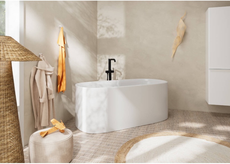 Смеситель Hansgrohe Tecturis S для напольной ванны, Matt Black (73440670)